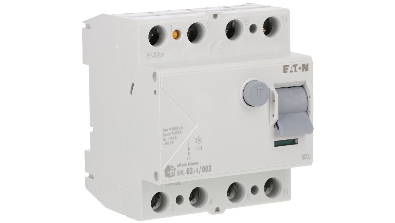 Wyłącznik różnicowoprądowy 4P 63A 0,03A typ AC xPole Home HNC-63/4/003 194695