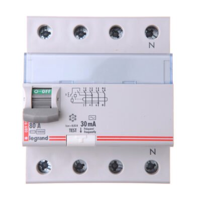 Wyłącznik różnicowoprądowy 4P 80A 0,03A typ AC P304 DX3 411705