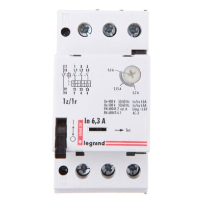 Wyłącznik silnikowy 3P 2,5kW 4-6,3A M 250 1R/1Z 6,3 606828
