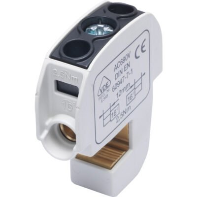 Zacisk izolowany szynowy SBB 16 (86105) SIMBLOCK czarny 81550007