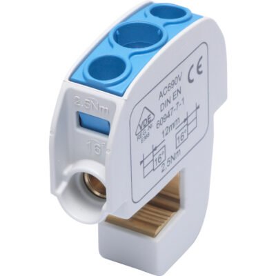 Zacisk izolowany szynowy SBB 16 (86105) SIMBLOCK niebieski 81550003