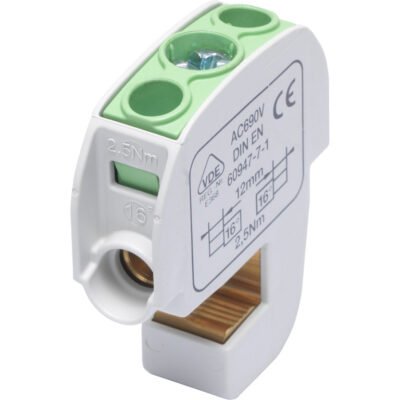 Zacisk izolowany szynowy SBB 16 (86105) SIMBLOCK zielony 81550005