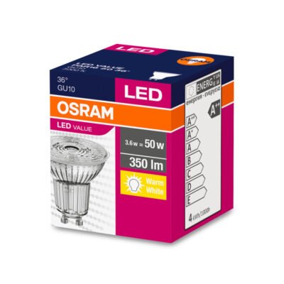 Żarówka LED VALUE 50 GU10 4,3W 350lm 3000K 830 (36 stopni) 4058075096622