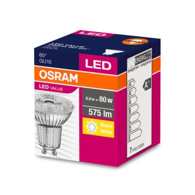 Żarówka LED VALUE 80 GU10 6,9W 575lm 3000K 830 (60 stopni) 3 LATA GWARANCJI 4058075096769