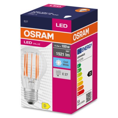 Żarówka LED VALUE CLASSIC A 100 E27 11W 1521lm 4000K 840 FIL non-dim 4058075439597