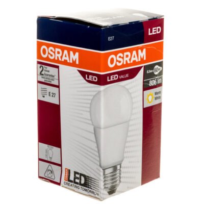 Żarówka LED VALUE CLASSIC A 60 E27 8,5W 806lm 2700K 827 FR non-dim 4052899326842