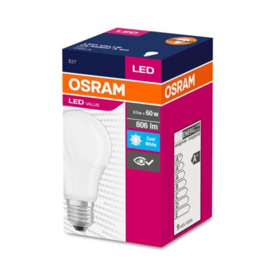 Żarówka LED VALUE CLASSIC A 60 E27 8,5W 806lm 4000K 840 FR non-dim 4052899973381