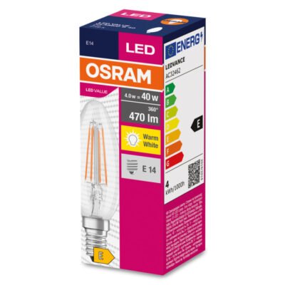 Żarówka LED VALUE CLASSIC B 40 E14 4W 470lm 2700K 827 FIL non-dim 4058075438637