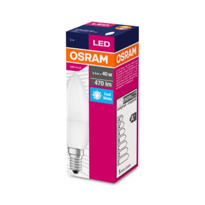 Żarówka LED VALUE CLASSIC B 40 E14 4,9W 470lm 4000K 840 FR non-dim 4052899973367