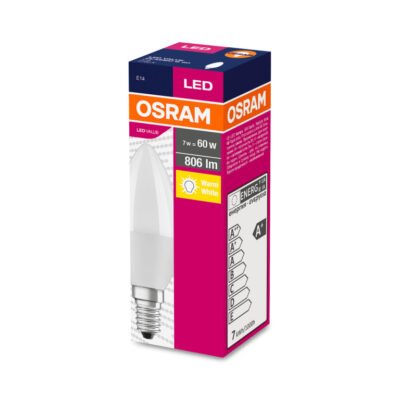 Żarówka LED VALUE CLASSIC B 60 E14 7,5W 806lm 2700K 827 FR non-dim 4058075152915