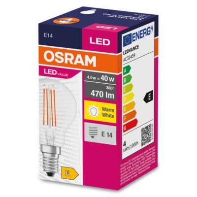 Żarówka LED VALUE CLASSIC P 40 E14 4W 470lm 2700K 827 FIL non-dim 4058075438590