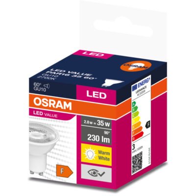 Żarówka LED VALUE 35 GU10 2,8W 230lm 2700K 827 (60 stopni) 4058075598829