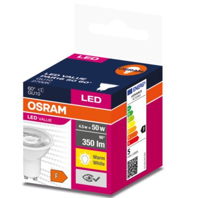 Żarówka LED VALUE 50 GU10 4,5W 350lm 2700K 827 (60 stopni) 4058075598942