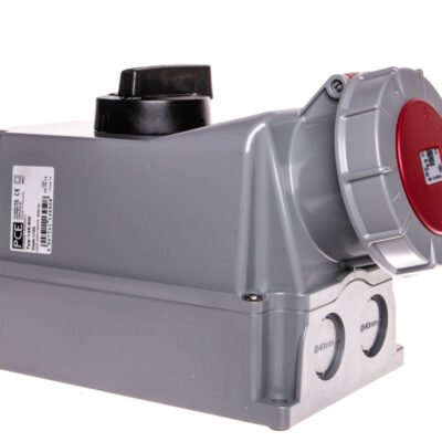 Zestaw instalacyjny z gniazdem 125A 5P (0-1) czerwony 145-6w