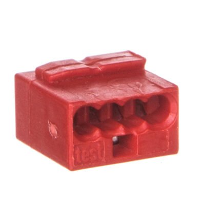 Złączka MIKRO 4x 0,6-0,8mm2 czerwony 243-804 /opak.100szt./
