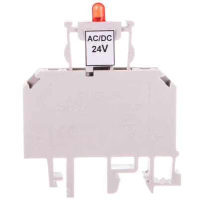 Złączka bezpiecznikowa 2,5mm2 z sygnalizacją LED 24V DC ZUB1-2.5D 13202992