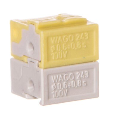 Złączka do terminali sieciowych 4x 0,6-0,8mm2 jasnoszara / żółta 243-212 /50szt./