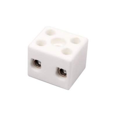 Złączka gwintowa porcelanowa 10mm 2-tory biała z 1 otworem montażowym CPO-15A-2P 80722516 /20szt./