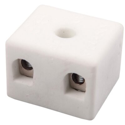 Złączka gwintowa porcelanowa 4mm 2-tory biała z 1 otworem do przykręcania CPO-5A-2P 80712516