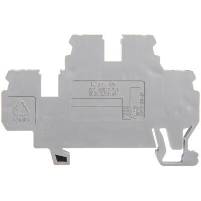 Złączka szynowa 2-piętrowa 2,5mm2 L/L szara 870-501