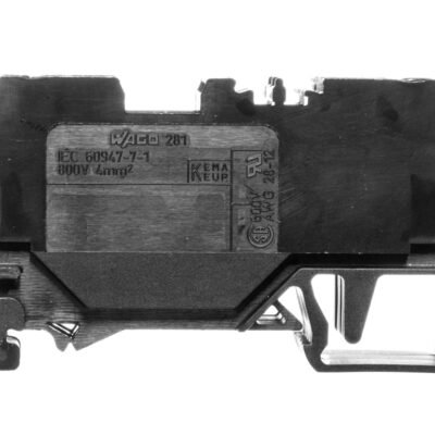 Złączka szynowa 2-przewodowa 4mm2 czarna 281-905