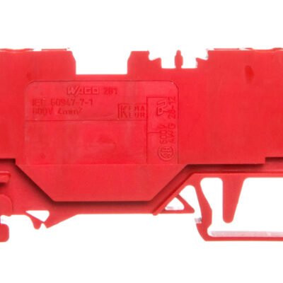 Złączka szynowa 2-przewodowa 4mm2 czerwona 281-903