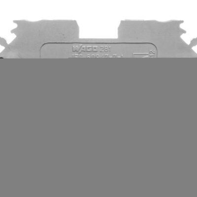 Złączka szynowa 2-przewodowa 4mm2 szara 281-601