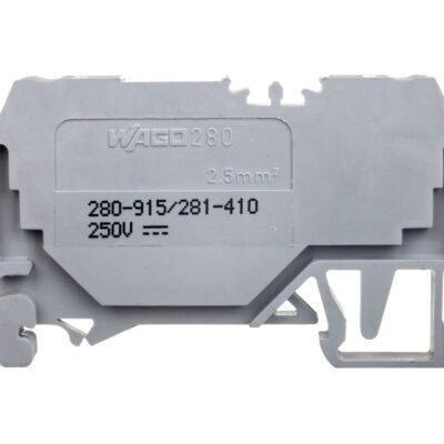 Złączka szynowa 2-przewodowa z diodą 1N4007 2,5mm2 szara 280-915/281-410