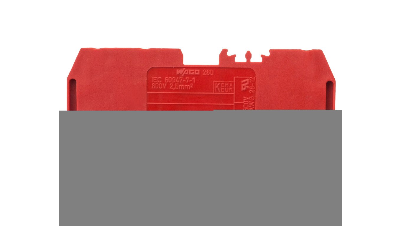 Złączka szynowa 3-przewodowa 2,5mm2 czerwona 280-653