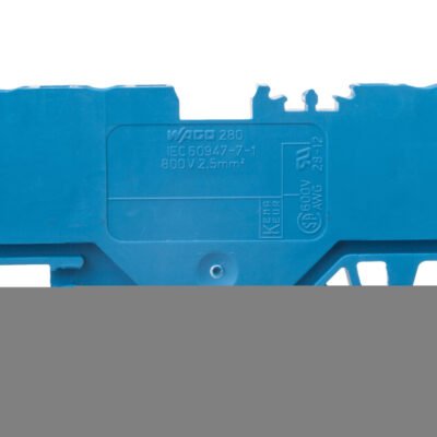 Złączka szynowa 3-przewodowa 2,5mm2 niebieska 280-684