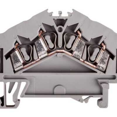 Złączka szynowa 4-przewodowa 2,5mm2 szara 280-646