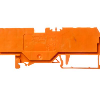 Złączka szynowa 4-przewodowa 4mm2 pomarańczowa 281-653