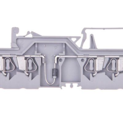 Złączka szynowa 4-przewodowa z diodą 1N4007 2,5mm2 szara 280-815/281-410