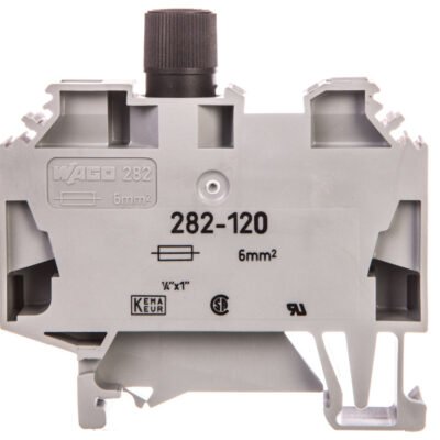 Złączka szynowa bezpiecznikowa 6mm2 szara 282-120