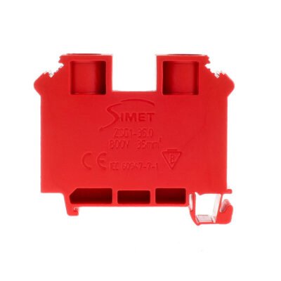 Złączka szynowa gwintowa 2-przewodowa 35mm2 czerwona ZUG1-35 12701311