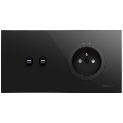 GRENTON Switch+Socket Czarny V.3