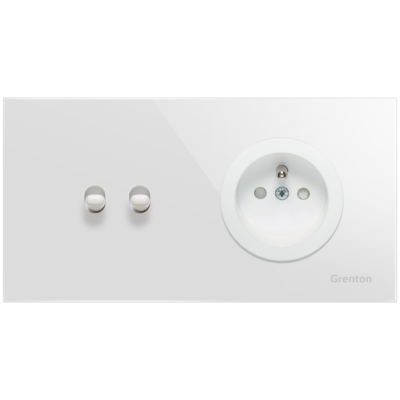 GRENTON Switch+Socket Biały V.3