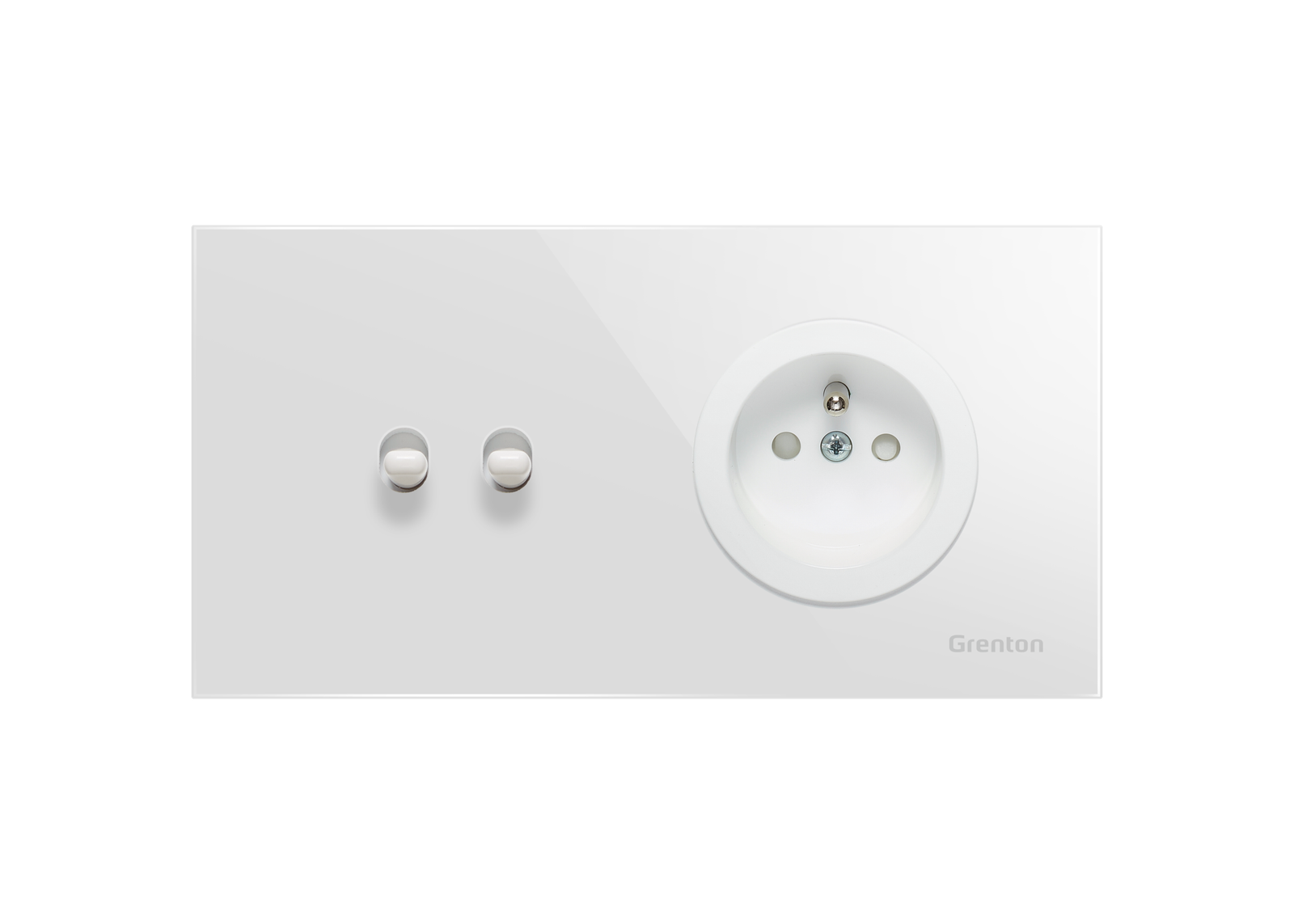 GRENTON Switch+Socket Biały V.3