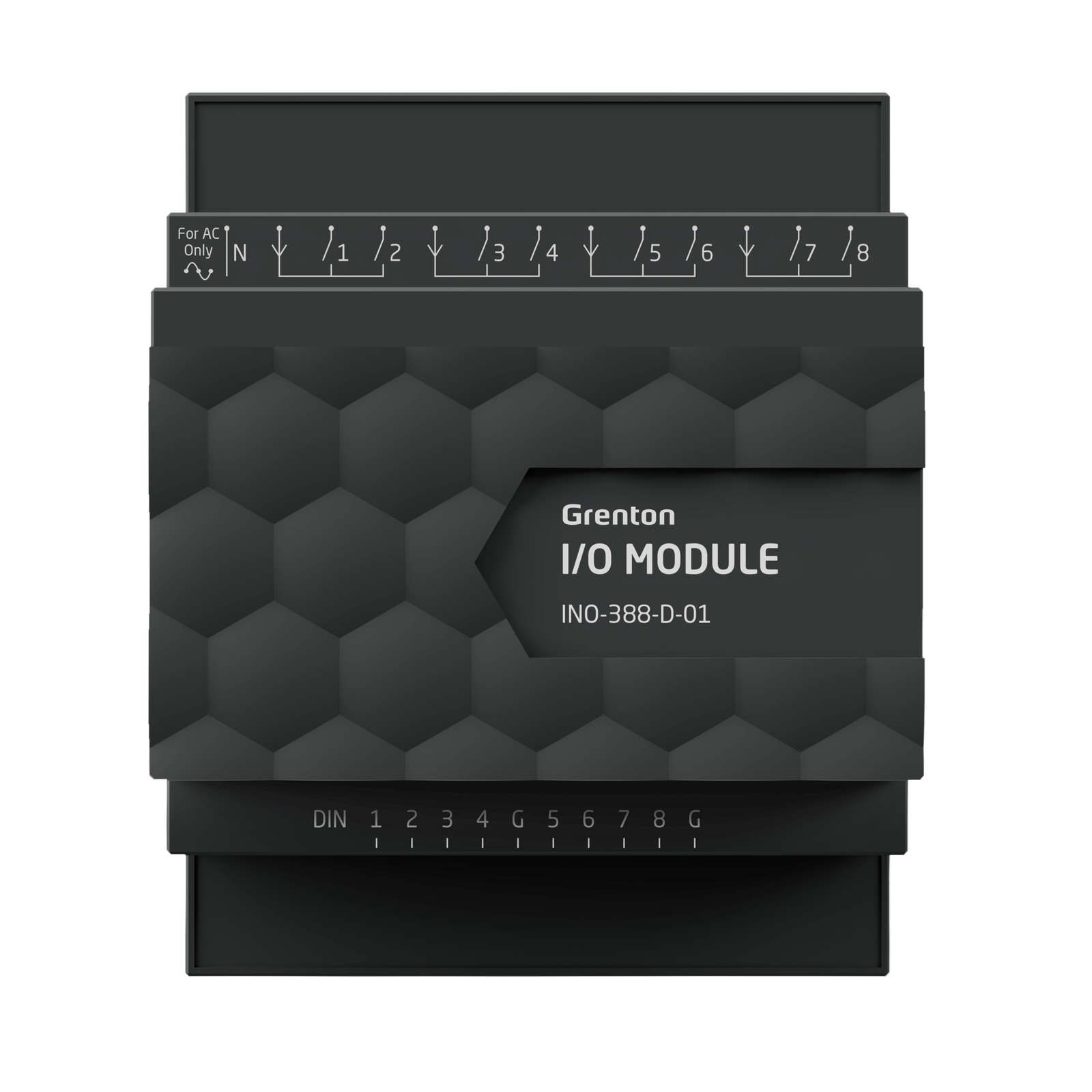 GRENTON I/O MODULE 8/8, DIN, TF-Bus V.3