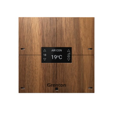 GRENTON SMART PANEL 4B, OLED, WOOD TF-Bus, dark V.3